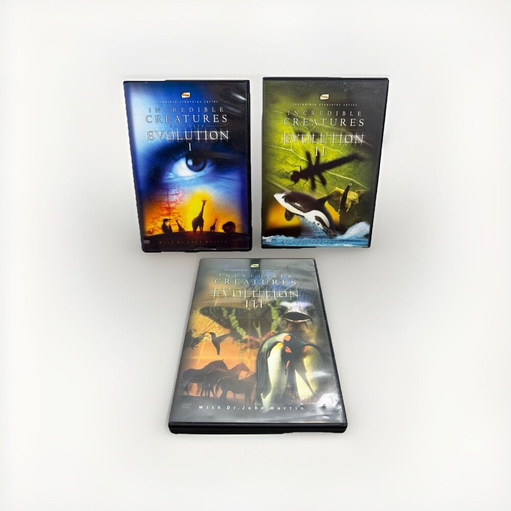 Incredible Creatures That Defy Evolution Set I II III Lot of 3 DVDs Jobe Martin